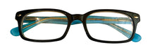 Load image into Gallery viewer, Lucky Brand Mens Ophthalmic Eyeglass Rectangle Wonder Black Blue Plastic 46mm
