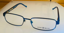 Load image into Gallery viewer, Lucky Brand Mens Ophthalmic Eyeglass Rectangle Blue Metal Zipper 50mm
