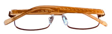 Load image into Gallery viewer, Lucky Brand Mens Ophthalmic Eyeglass Rectangle Brown Metal Zipper 50mm
