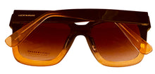 Load image into Gallery viewer, Lucky Brand Unisex Oversized Square Plastic Sunglass Sycamore, Brown Yellow Gradient
