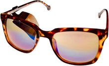 Load image into Gallery viewer, Converse Mens Tortoise Square Sunglass, Blue Flash Lens H072
