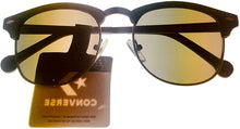 Load image into Gallery viewer, Converse Mens Soft Square Plastic Black/Gunmetal Sunglass, Smoke Lens H074
