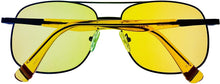 Load image into Gallery viewer, Fila Mens Blue Metal Aviator Sunglass, Yellow Lens SF9980. 0SCW Fila
