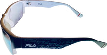 Load image into Gallery viewer, Fila Mens Black White Plastic Rectangle Rimless Wrap Sunglass, Flash Lens SF9340. Z42A Fila
