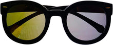 Load image into Gallery viewer, Converse Womens Black Plastic Round Sunglass, Silver Flash Lens H084
