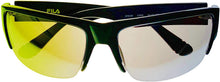 Load image into Gallery viewer, Fila Mens Dark Green Plastic Rectangle Rimless Wrap Sunglass, Flash Lens SF9340. G99X Fila
