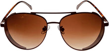 Load image into Gallery viewer, Isaac Mizrahi Womens Dk Brown Metal Fashion Aviator Sunglass IM31257 TT Isaac Mizrahi
