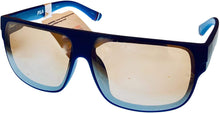 Load image into Gallery viewer, Fila Mens Matte Blue Rectangle Shield Plastic Wrap Sunglass, Flash Lens SF9336 C03X Fila
