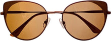 Load image into Gallery viewer, Isaac Mizrahi Womens Dark Brown Metal Cateye Sunglass IM31263 BR Isaac Mizrahi
