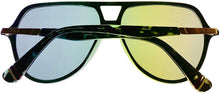 Load image into Gallery viewer, Fila Mens Plastic Black Crystal Green Aviator Sunglass, Smoke Lens SF9342 07M4
