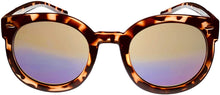 Load image into Gallery viewer, Converse Womens Tortoise Plastic Round Sunglass, Blue Flash Lens H084
