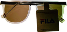 Load image into Gallery viewer, Fila Mens Matte Crystal Soft Square Metal Sunglass, Flash Lens SF9341 Z69B
