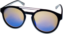 Load image into Gallery viewer, Fila Mens Matte Black, Blue Double Top Bar Soft Round Sunglass SF9334 U28B Fila
