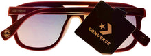 Load image into Gallery viewer, Converse Mens Matte Red Plastic Rectangle Top Brow Aviator Sunglass, Gradient Lens H108 Converse
