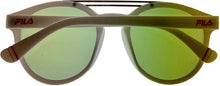 Load image into Gallery viewer, Fila Mens Matte White, Red Double Top Bar Soft Round Sunglass SF9334 6VCR
