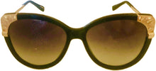 Load image into Gallery viewer, Chopard Womens Black Gold Plastic Cateye Sunglass SCH233 700
