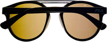 Load image into Gallery viewer, Fila Mens Matte Black, Blue Double Top Bar Soft Round Sunglass SF9334 U28B Fila

