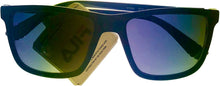 Load image into Gallery viewer, Fila Mens Black Blue Front Rectangle Sunglass, Smoke Gradient SF9286 Z42 Fila
