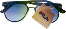 Load image into Gallery viewer, Fila Mens Black Grey Silver Front Soft Round Sunglass SF9284 Z42Y

