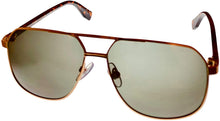 Load image into Gallery viewer, Converse Mens Gold Metal Rectangle Aviator Sunglass, Green Lens H116 Converse
