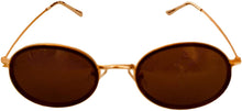 Load image into Gallery viewer, Isaac Mizrahi Womens Gold Black White Oval Metal Sunglass IM31260 BR Isaac Mizrahi
