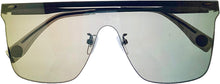 Load image into Gallery viewer, Converse Mens Flat Front Mount Gunmetal/Metal Shield Sunglass, Smoke Flash Lens H119
