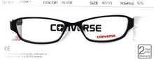 Load image into Gallery viewer, New Converse Spunky Black Spunky Black Designer Eyeglasses Rectangle Metal Full Converse

