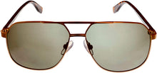 Load image into Gallery viewer, Converse Mens Gold Metal Rectangle Aviator Sunglass, Green Lens H116 Converse
