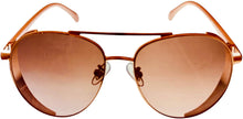 Load image into Gallery viewer, Isaac Mizrahi Womens Rose Gold Metal Fashion Aviator Sunglass IM31257 RG Isaac Mizrahi
