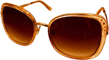 Load image into Gallery viewer, Isaac Mizrahi Womens Crystal Brown Square Plastic Sunglass IM31253 BR

