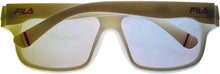 Load image into Gallery viewer, Fila Mens White Rectangle Plastic Wrap Sunglass, Flash Lens SF9336 6VCG Fila
