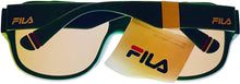 Load image into Gallery viewer, Fila Mens Plastic Matt Dark Green Rectangle Aviator Sunglass, Blue Flash Lens SF9346 B56B
