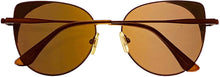 Load image into Gallery viewer, Isaac Mizrahi Womens Dark Brown Metal Cateye Sunglass IM31263 BR Isaac Mizrahi
