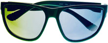 Load image into Gallery viewer, Fila Mens Matte Dark Green Rectangle Plastic Wrap Sunglass, Smoke Lens SF9337. 0B56

