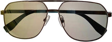 Load image into Gallery viewer, Converse Mens Silver Teal Metal Rectangle Aviator Sunglass, Flash Lens H116

