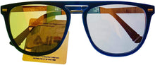 Load image into Gallery viewer, Fila Mens Matte Blue Soft Square Metal Sunglass, Flash Lens SF9341 C03X
