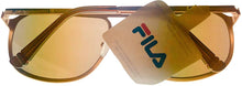 Load image into Gallery viewer, Fila Mens Matte Gold Square Aviator Sunglass SF9946 648X

