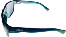 Load image into Gallery viewer, Fila Mens Matte Dark Green Rectangle Plastic Wrap Sunglass, Smoke Lens SF9337. 0B56
