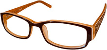 Load image into Gallery viewer, Cosmopolitan Women's Brown Plastic Rectangle Eyewear Frame Shocker 50mm Cosmopolitan
