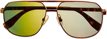 Load image into Gallery viewer, Converse Mens Gold Metal Rectangle Aviator Sunglass, Green Lens H116 Converse
