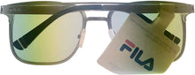 Load image into Gallery viewer, Fila Mens Brushed Silver Metal Rectangle Sunglass SF9949 581X Fila
