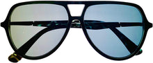 Load image into Gallery viewer, Fila Mens Plastic Black Crystal Green Aviator Sunglass, Smoke Lens SF9342 07M4
