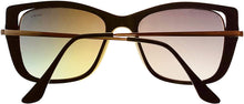 Load image into Gallery viewer, Esprit Womens Black Gold Plastic Square Sunglass ET39110 538
