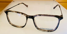 Load image into Gallery viewer, Lucky Brand Mens Ophthalmic Eyeglass Rectangle Grey Tort Plastic D506 53mm

