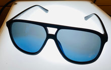 Load image into Gallery viewer, Kenneth Cole Reaction Matte Black Mens Plastic Aviator Sunglass, KC1418. 2X
