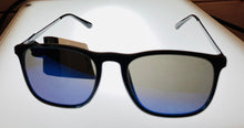 Load image into Gallery viewer, Lucky Brand Mens Black Plastic Rectangle Sunglass, Blue Flash Alexander
