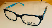 Load image into Gallery viewer, Lucky Brand Mens Ophthalmic Eyeglass Rectangle Wonder Black Blue Plastic 46mm
