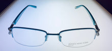 Load image into Gallery viewer, Jones New York Unisex Eyeglass Rimless Rectangle Teal Metal J136. 48mm
