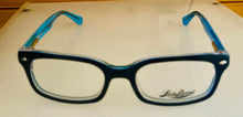 Load image into Gallery viewer, Lucky Brand Mens Ophthalmic Eyeglass Rectangle Wonder Black Blue Plastic 46mm
