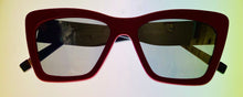 Load image into Gallery viewer, Fila Unisex Sunglasses Plastic Black Cateye, Gradient Lens. SF9481. Red
